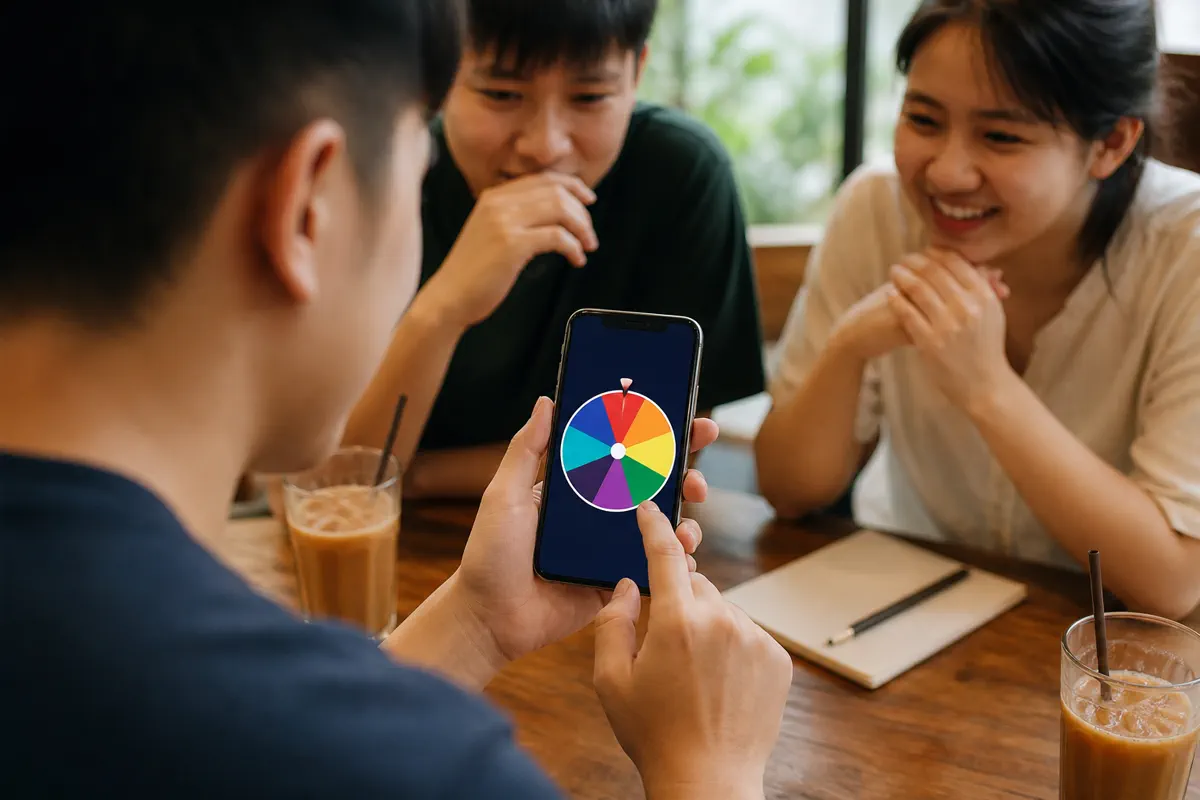 Vòng quay chọn lượt chơi trên điện thoại