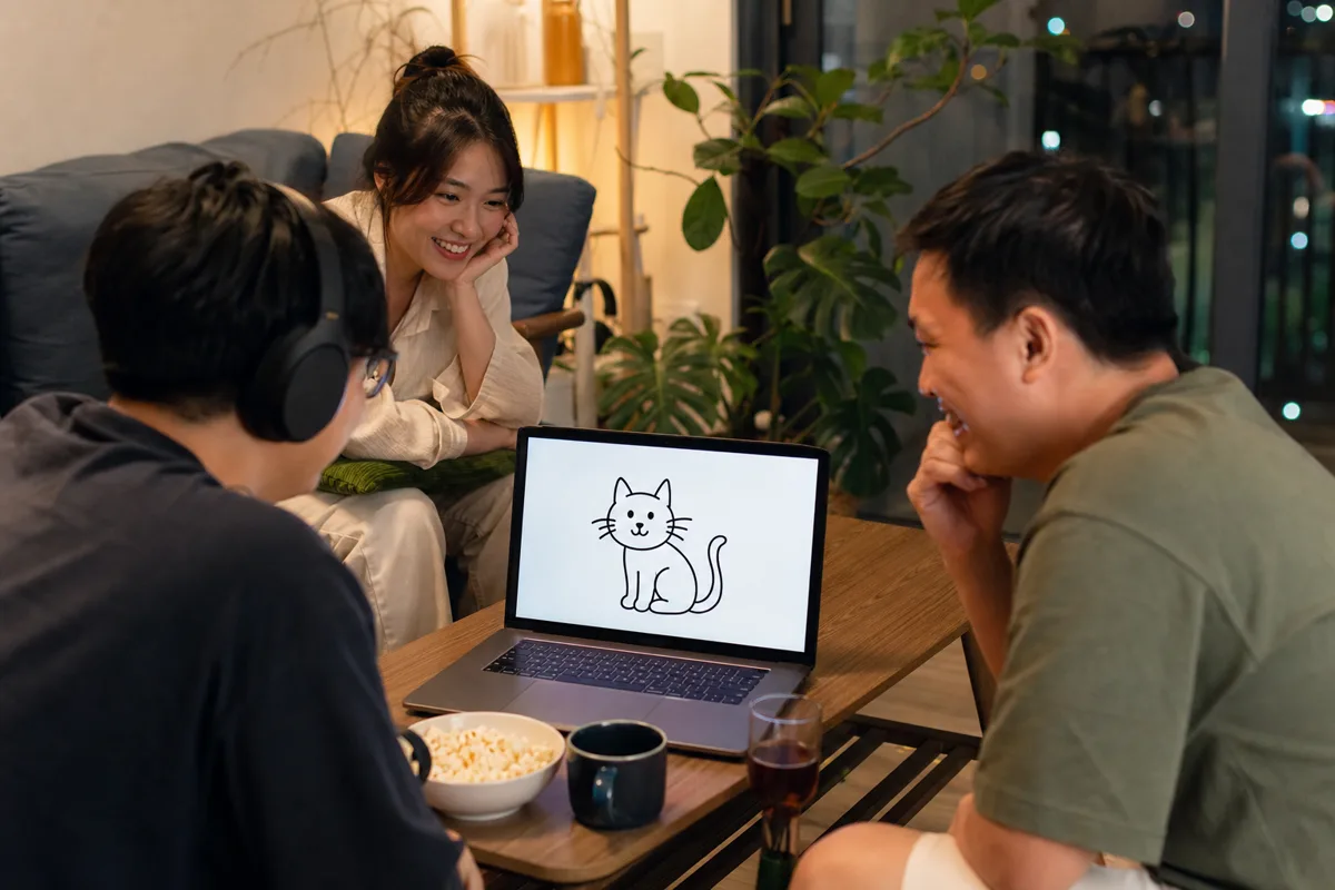 Bạn bè Việt Nam chơi game vẽ và đoán online